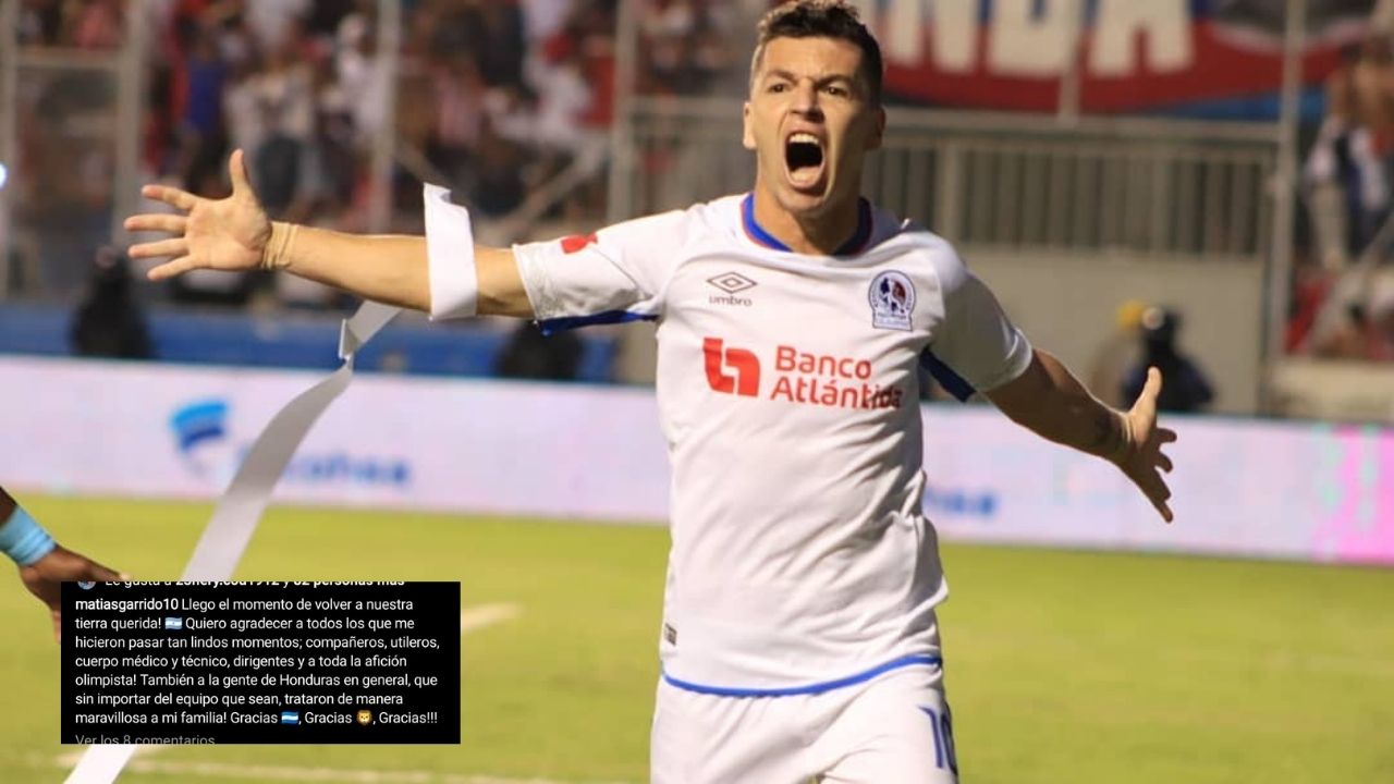 Matías Garrido anuncia su salida del Olimpia y deja un especial mensaje al olimpismo