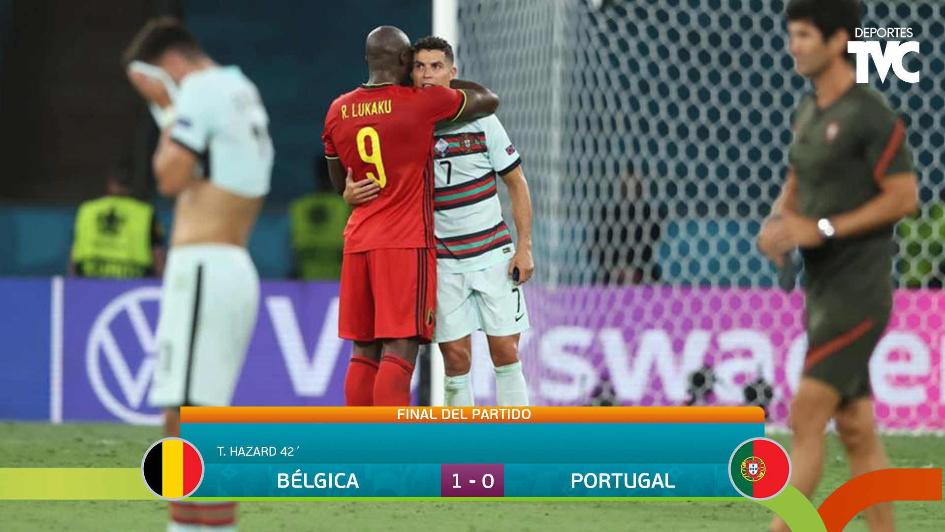 Eurocopa 2020: Bélgica elimina a Portugal con un golazo de Thorgan Hazard