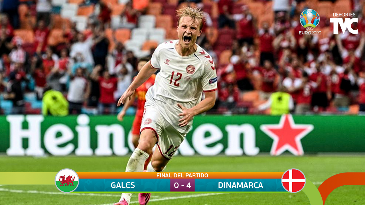 Eurocopa 2020: Dinamarca golea cuatro goles a cero a Gales y se clasifica a cuartos de final