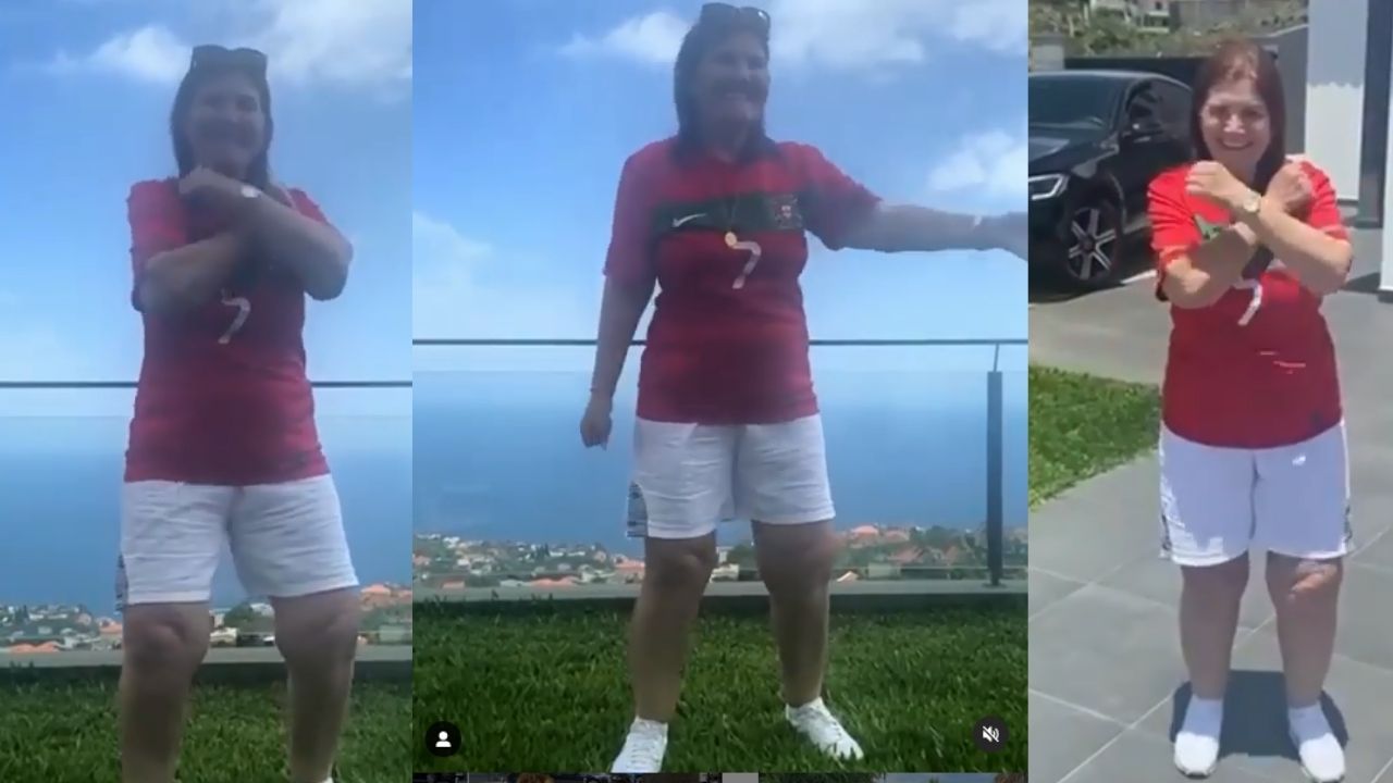 Madre de Cristiano Ronaldo causa furor con baile en apoyo a la selección de Portugal