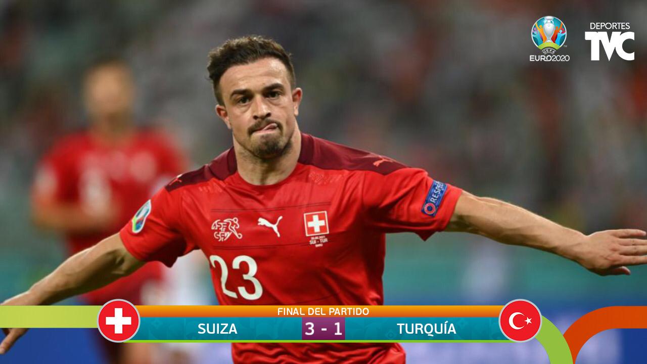 Eurocopa 2020: Suiza asegura medio boleto a octavos de final al ganar 3-1 a Turquía