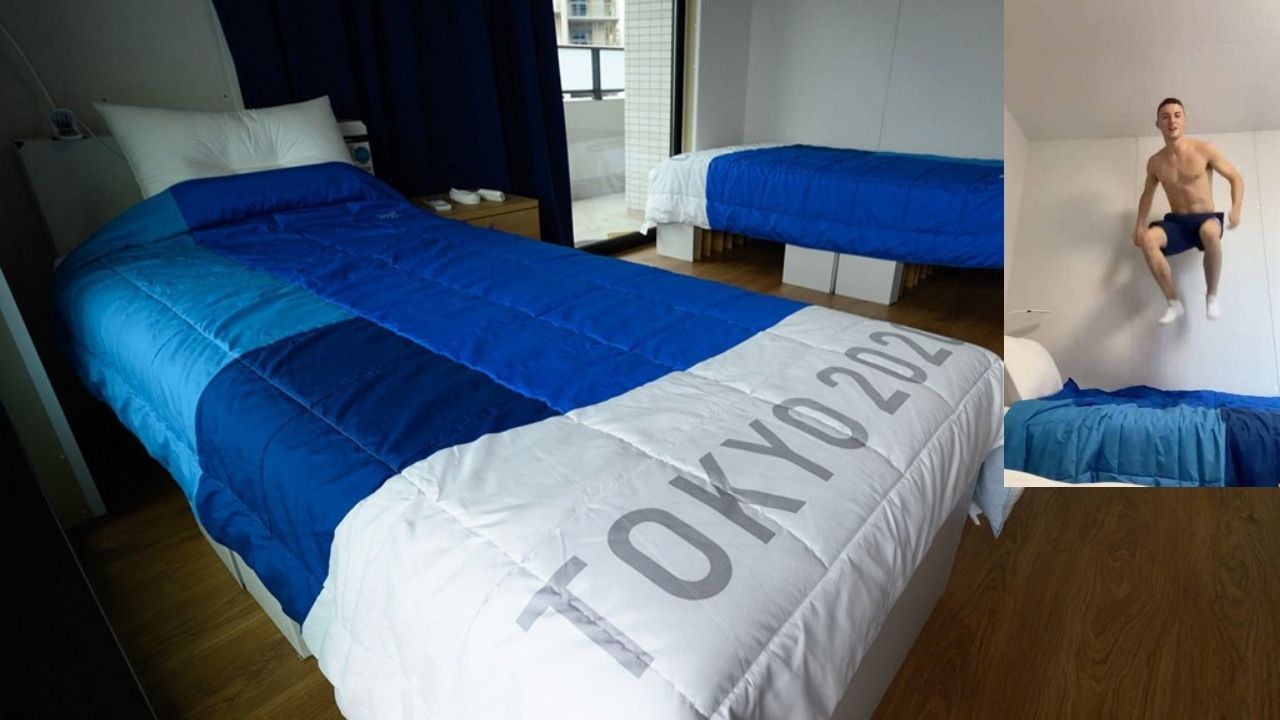Atleta olímpico pone a prueba las camas 'anti sexo' instaladas en Tokio