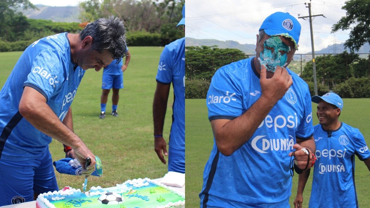 Diego Vazquez recibió sorpresa de Motagua en su cumpleaños número 50