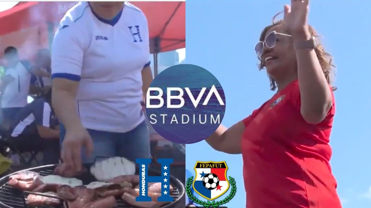 Hondureños y Panameños calientan la previa en las afueras del BBVA Stadium
