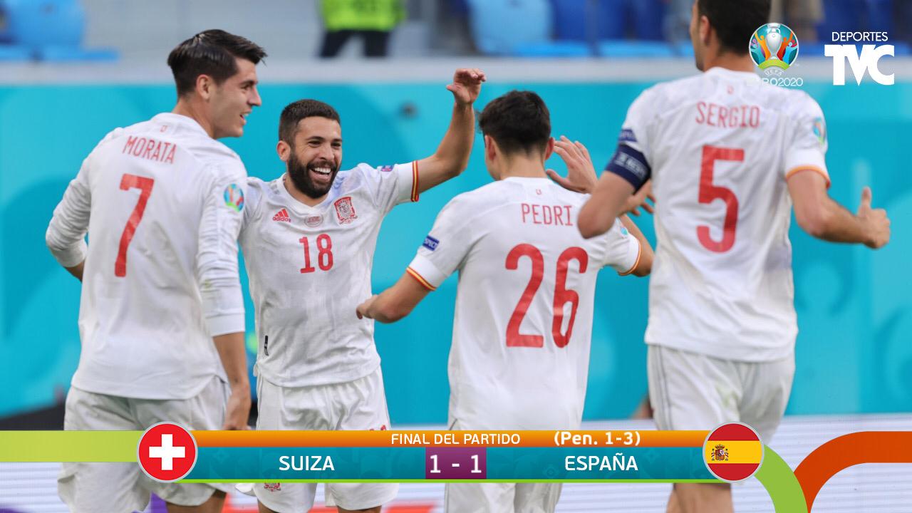 Eurocopa 2020: España, primera semifinalista al vencer en tanda de penales a Suiza