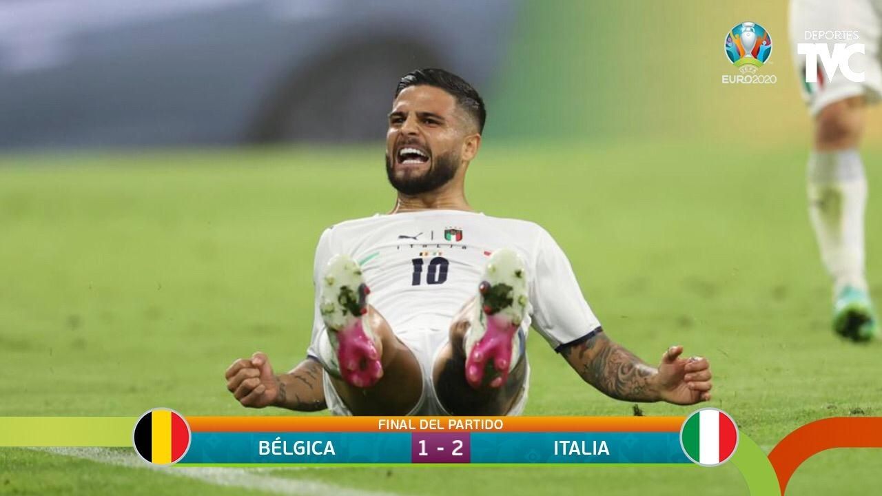 Eurocopa 2020: Italia vence 1-2 a Bélgica y se mete a semifinales