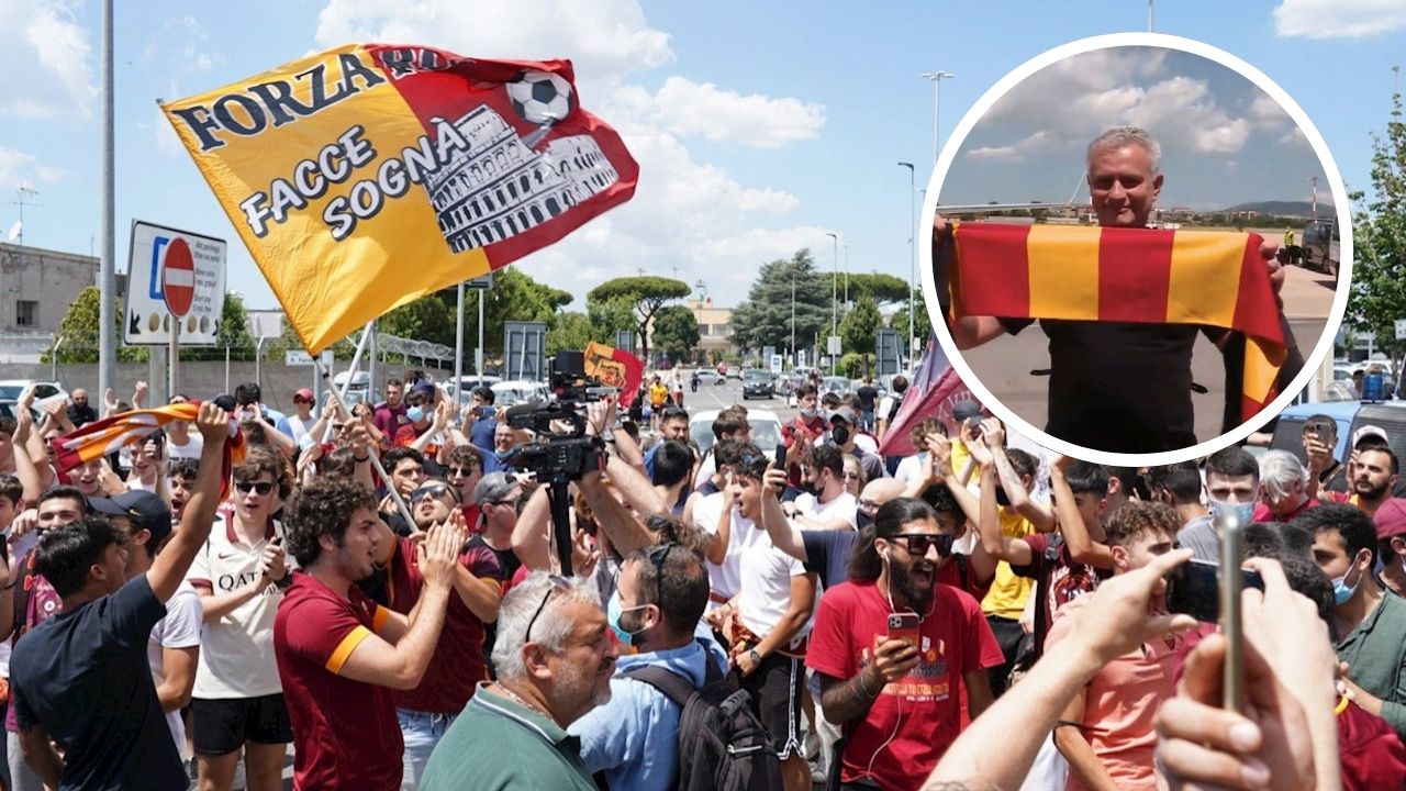 Increíble recibimiento de los seguidores de la Roma a José Mourinho