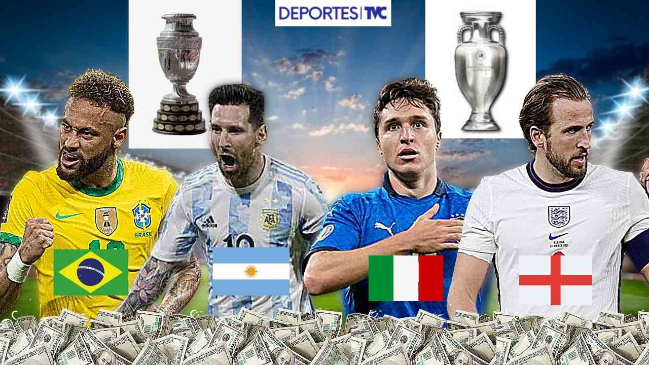 Conoce cuánto valen las plantillas de la final de la Eurocopa 2020 y Copa América 2021