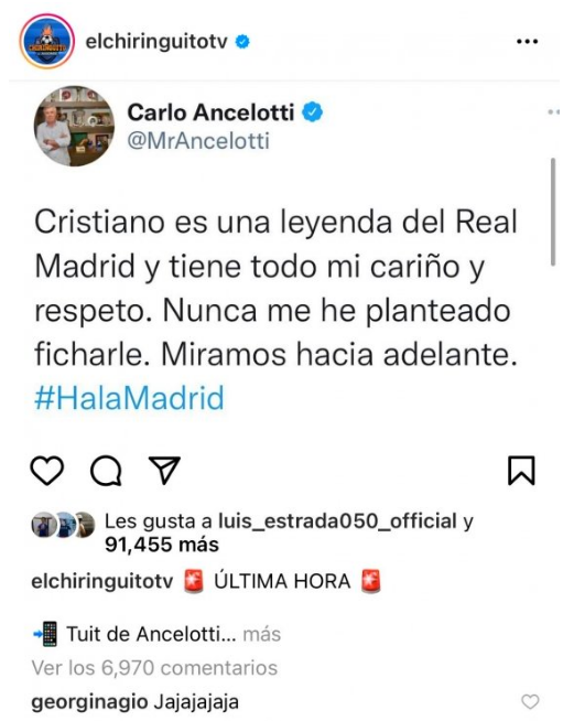 Publicación redes Gerogina Rodríguez 