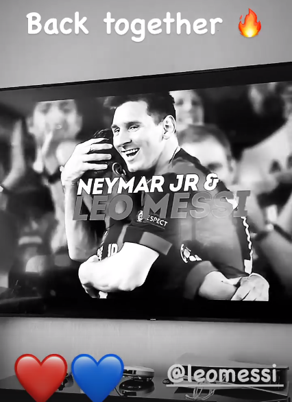 Neymar bienvenida messi 2021