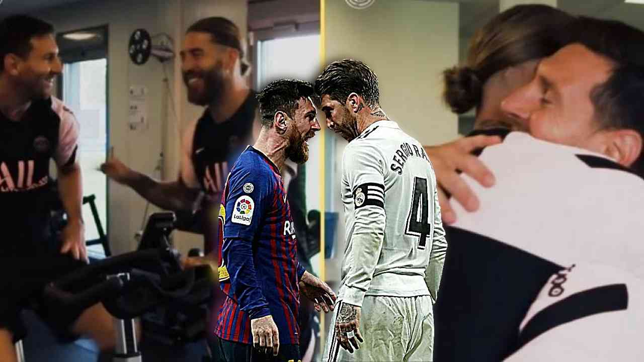 ¡El abrazo más esperado! Messi y Ramos se olvidan de su rivalidad
