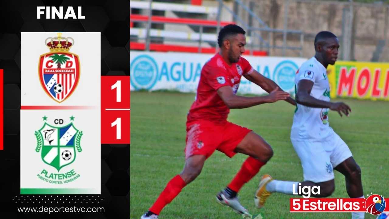 ¡Agónico empate! Real Sociedad con la paridad ante Platense en Tocoa