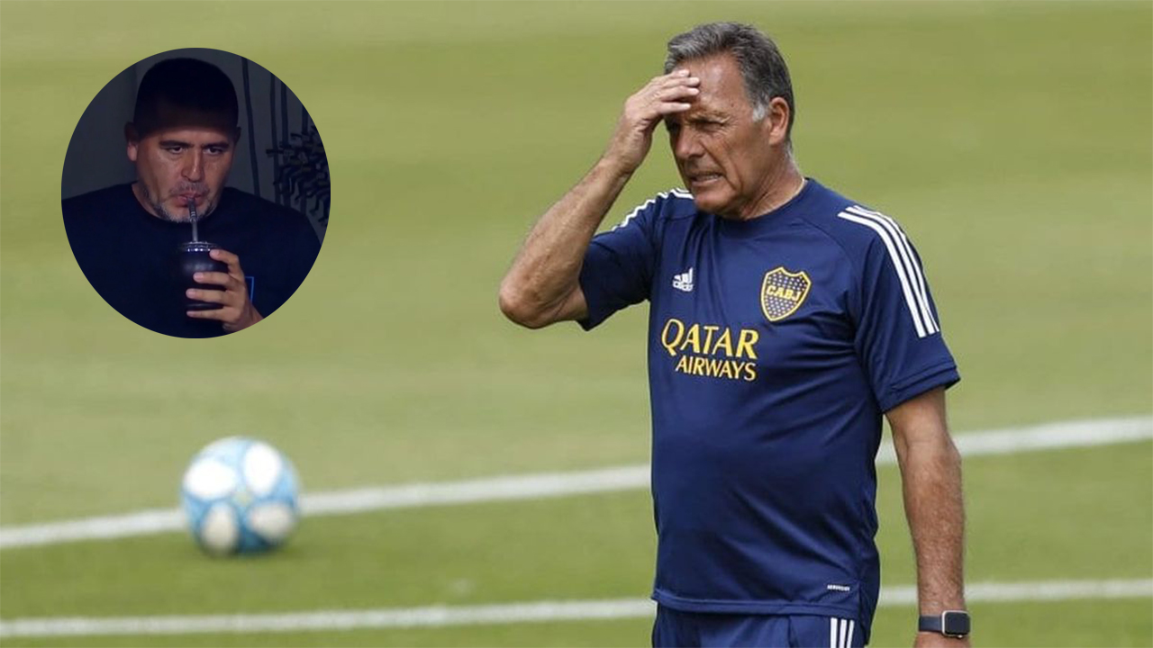Riquelme despide al entrenador de Boca Juniors, Miguel Ángel Russo