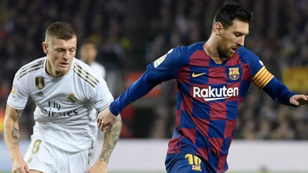 Jugador de Real Madrid celebra la salida de Messi del Barcelona