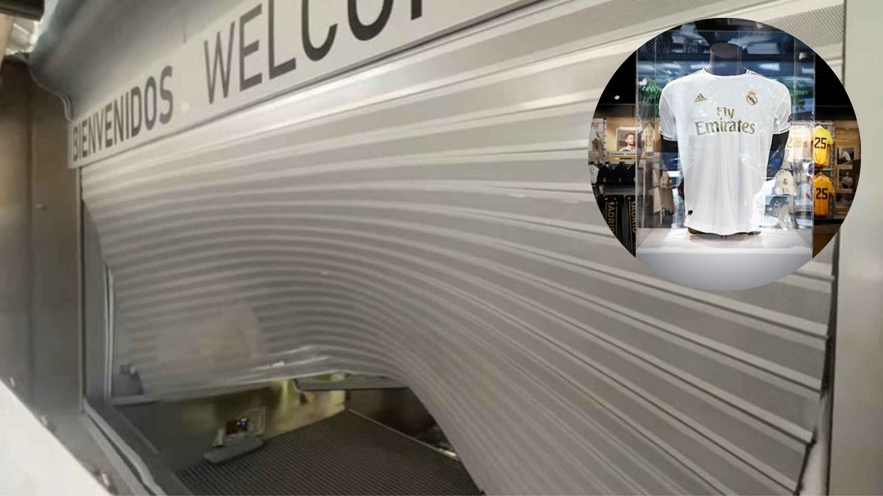 Carro se estrella en la tienda del Real Madrid y esto hicieron los pasajeros al verla abierta