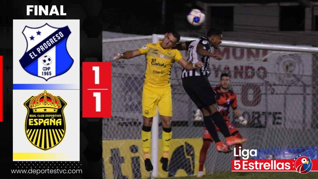 Real España rescata un punto antes de descarrilarse ante el Honduras Progreso