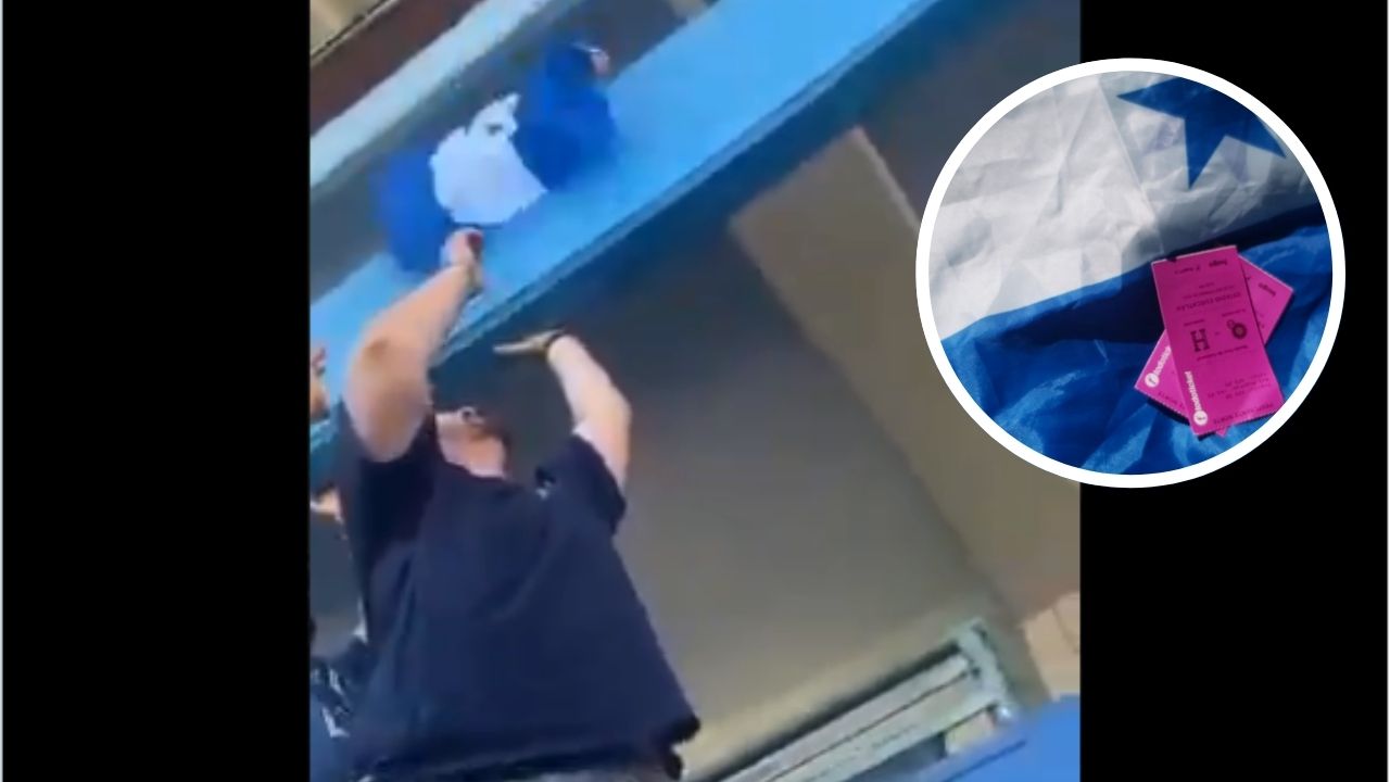 Salvadoreño busca al dueño de la Bandera de Honduras que arrebataron en el Cuscatlán