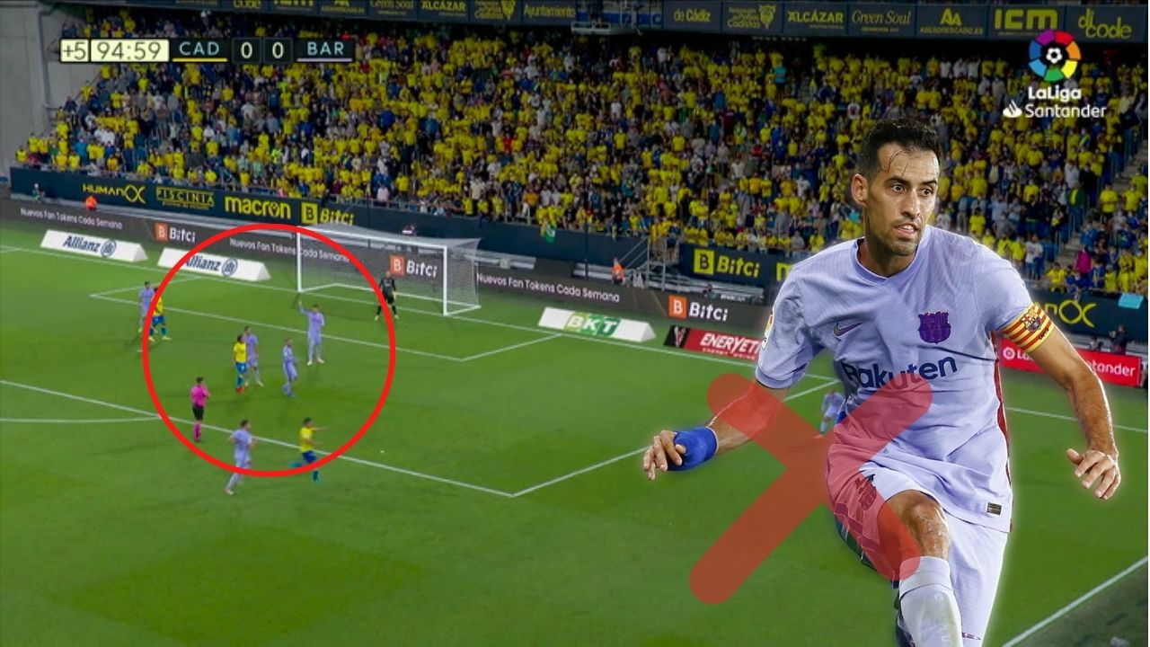 ¡Se avivó Busquets! La jugada que pudo terminar en gol de Choco Lozano con el Cádiz
