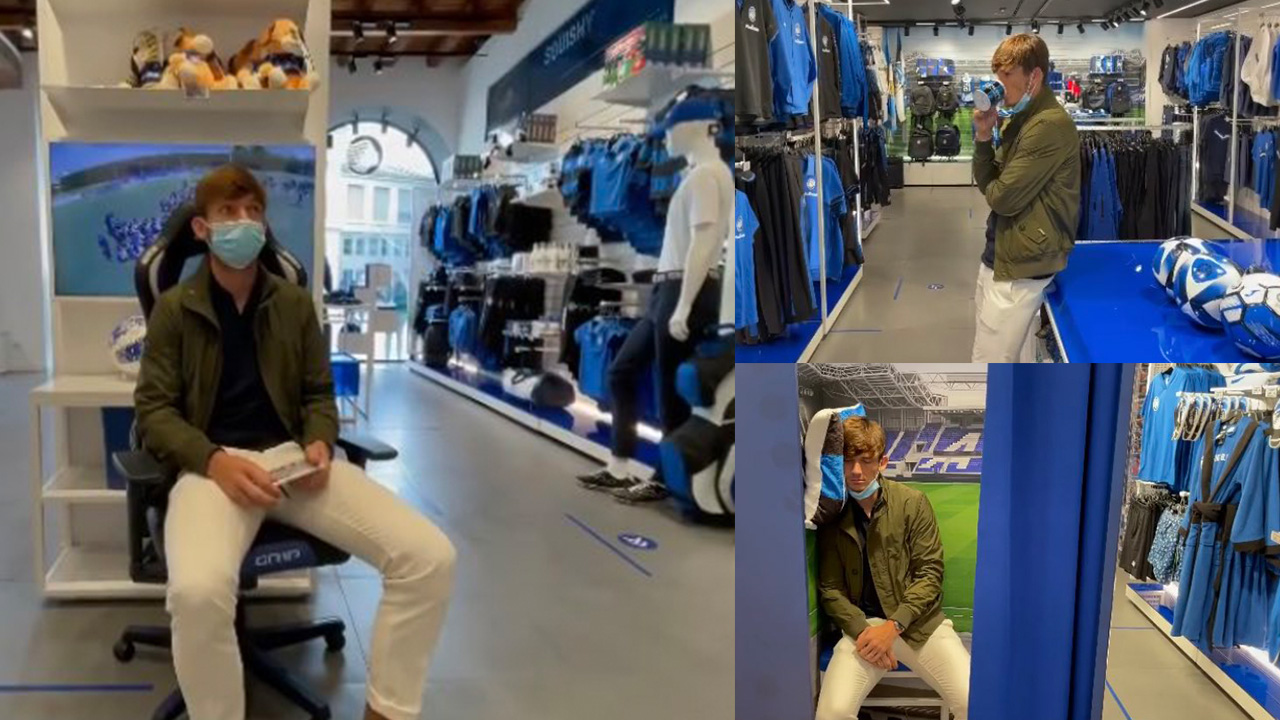 ¡Divertido video! Futbolista del Atalanta se ofrece a comprar y firmar camisetas pero nadie llega