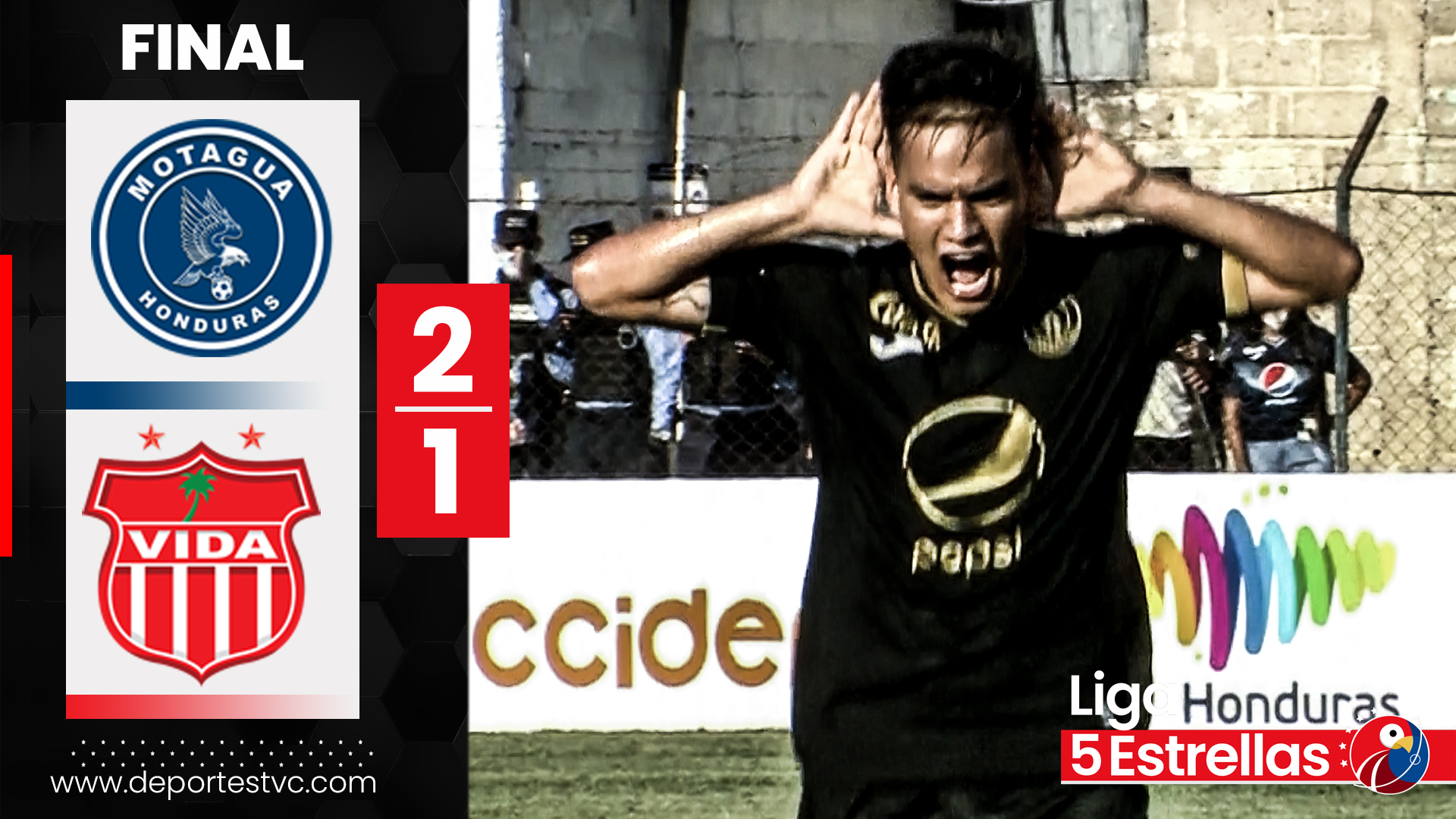 Motagua derrota al Vida y le quita el invicto y liderato del torneo Apertura de la Liga 5 Estrellas