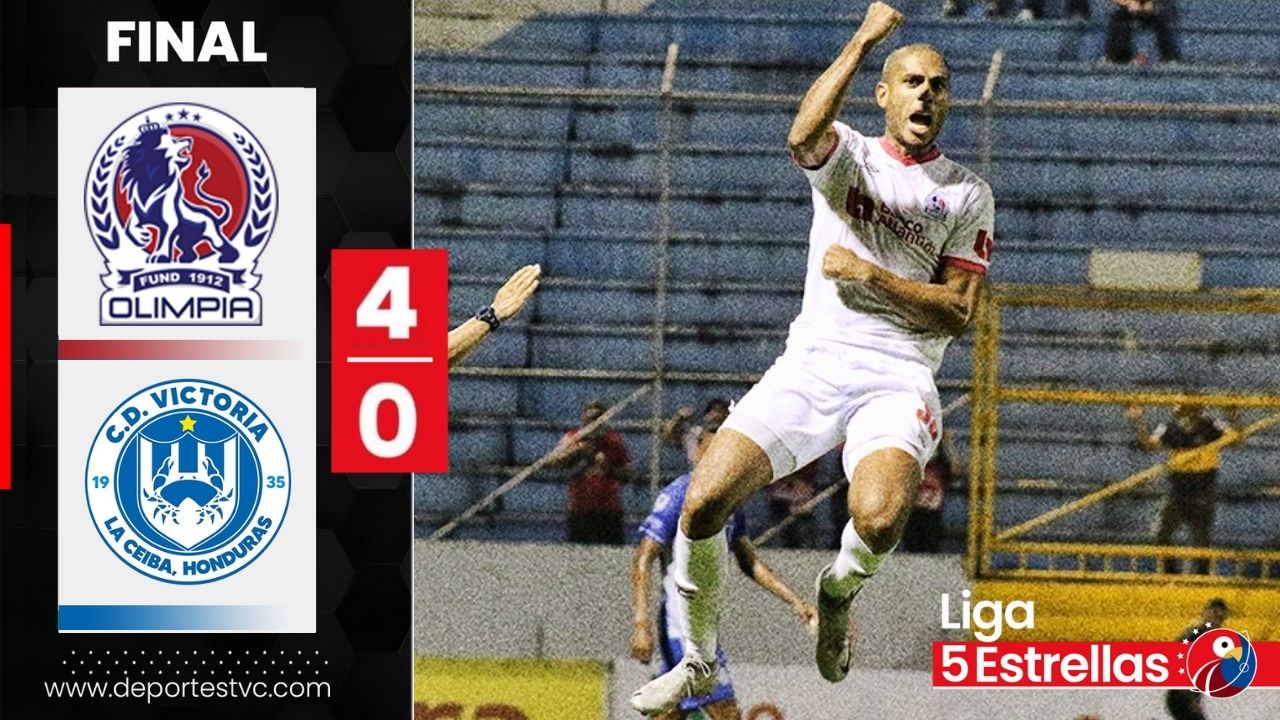 ¡Festín de goles! Olimpia termina goleando al Victoria que se derrumba en el Morazán