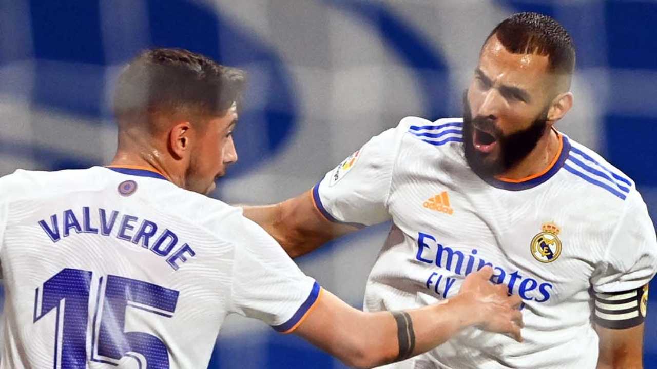 El Real Madrid remonta y golea en la segunda parte