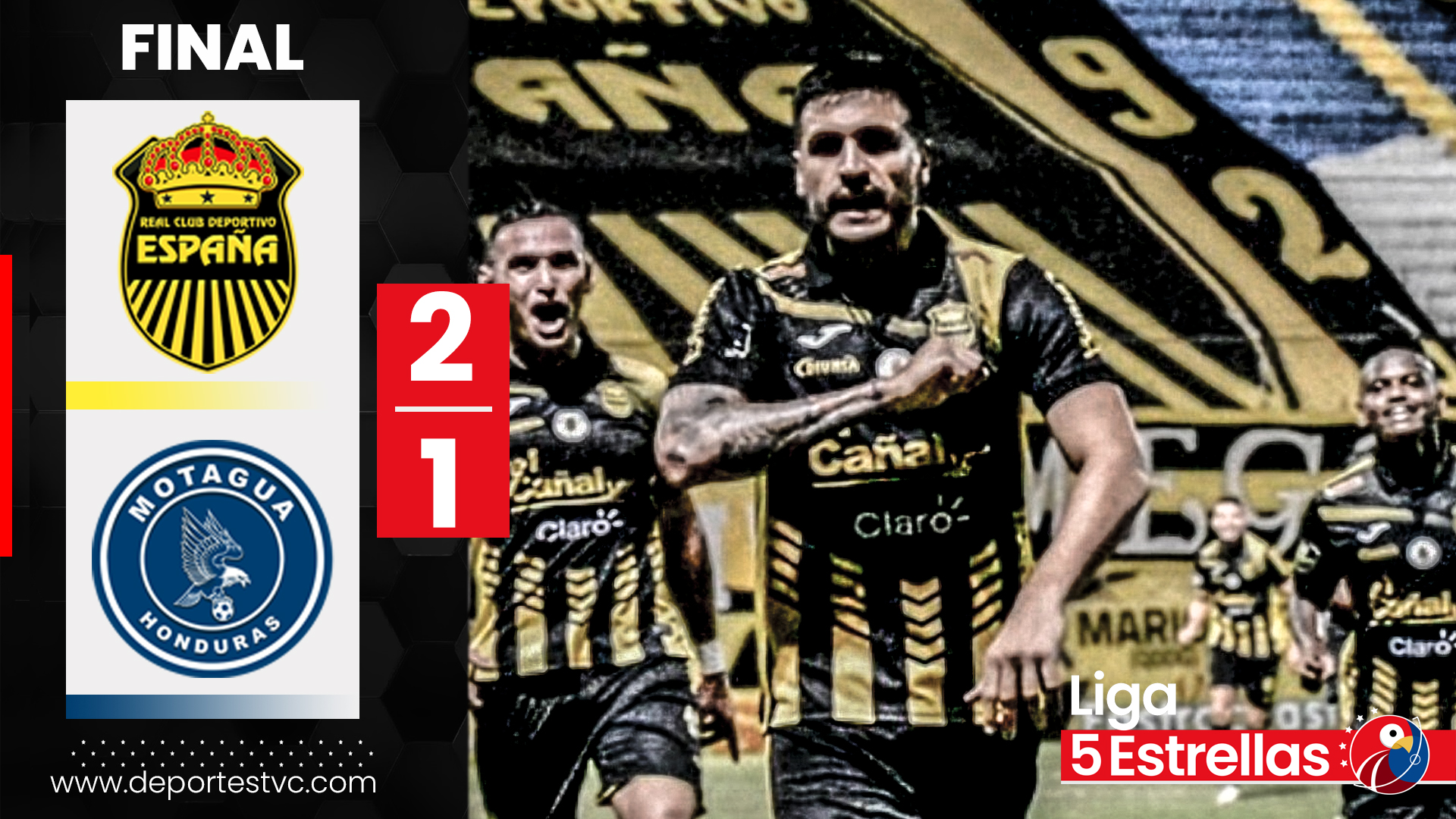 ¡Locura en el Olímpico! Real España vence a Motagua con gol de Rocca en el último minuto
