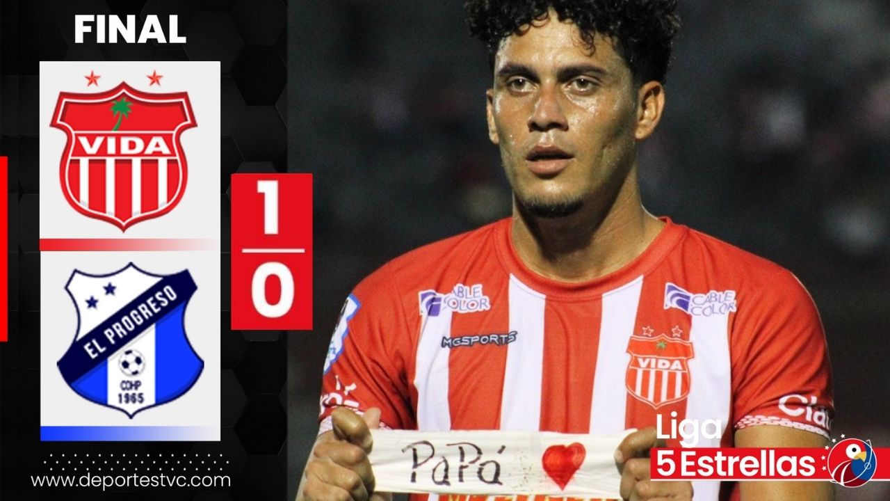 ¡Triunfo Rojo! Vida recupera el liderato tras vencer al Honduras Progreso