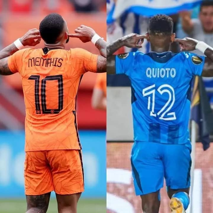 Memphis Depay y Romell Quioto