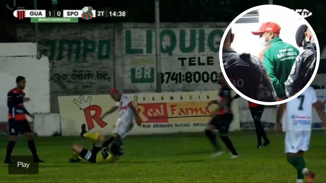 Brutal agresión de un jugador a un árbitro en la inferior de Brasil