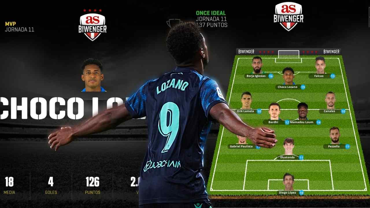 Choco Lozano es incluido en el 11 ideal de LaLiga y elegido como el Jugador Más Valioso