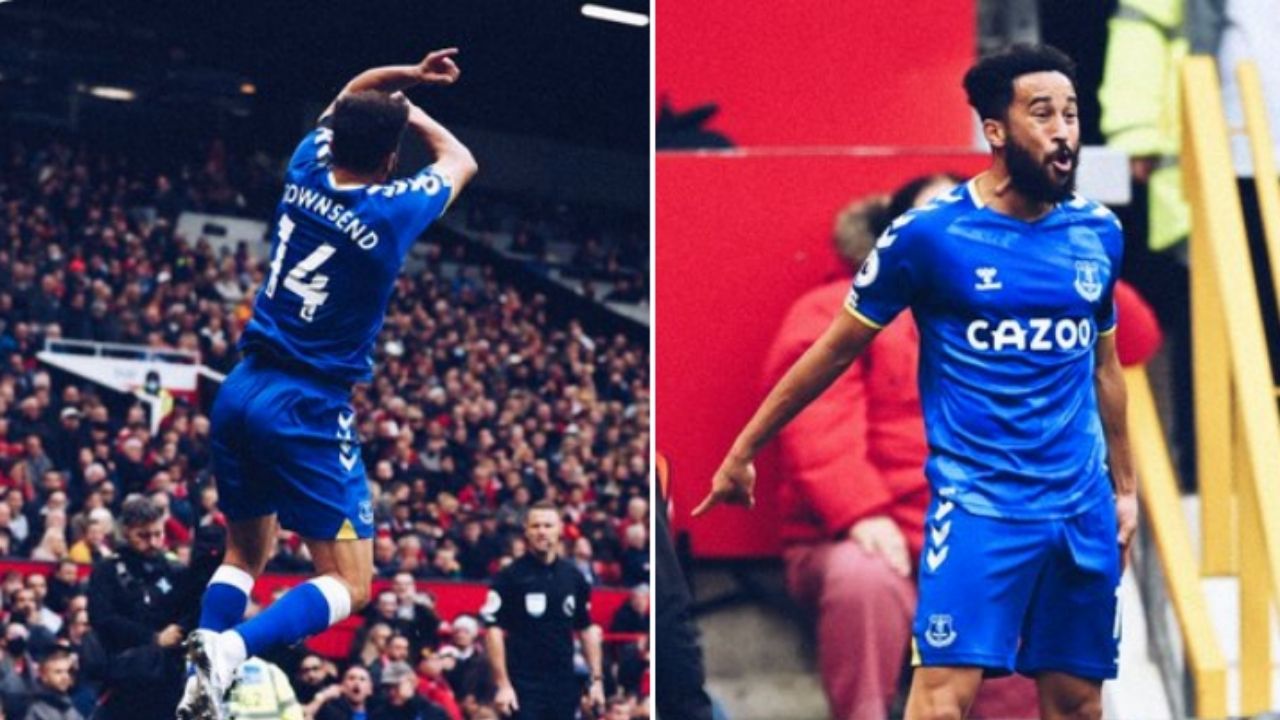 Andros Townsend anotó al Manchester United en Old Trafford y lo celebró como Cristiano Ronaldo