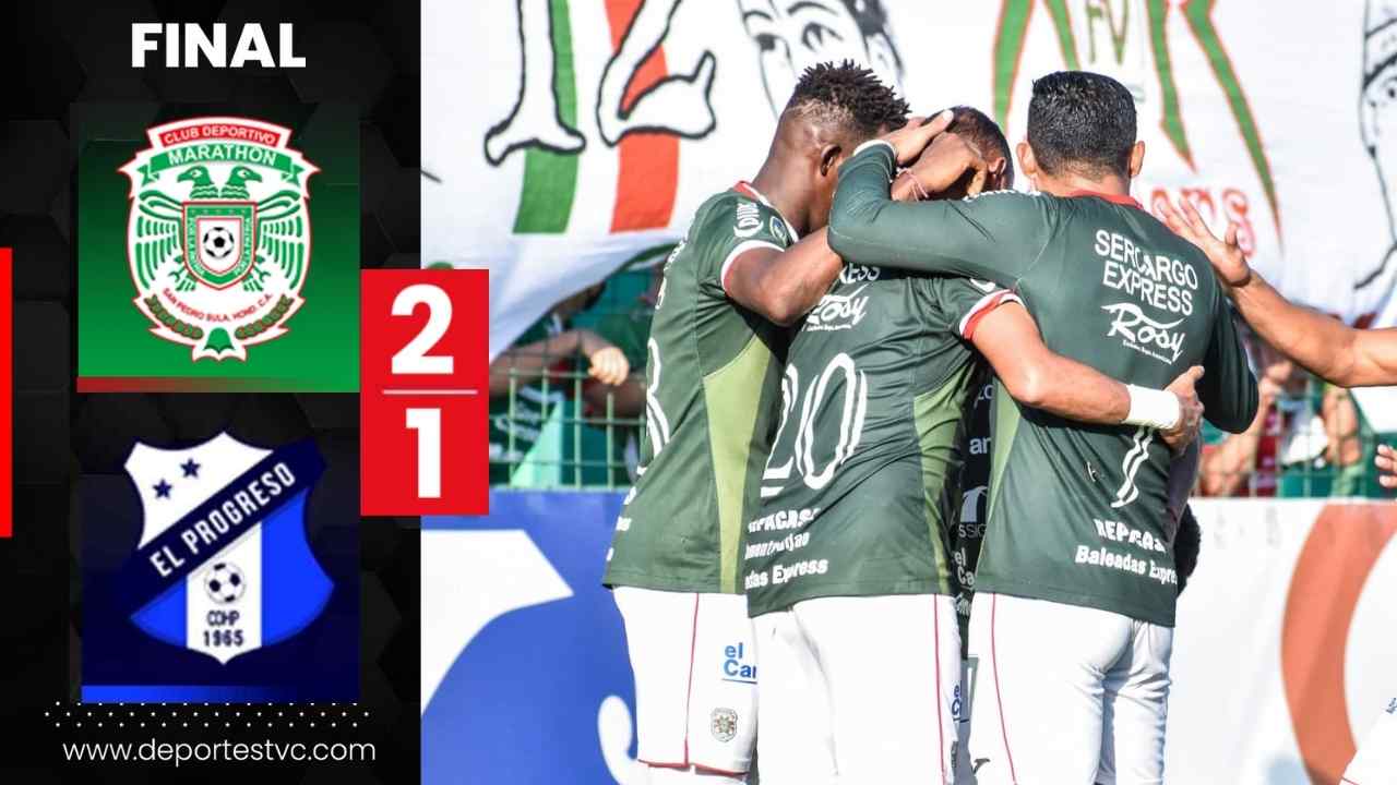 Con nueve jugadores, Marathón le saca un importante triunfo ante Honduras Progreso