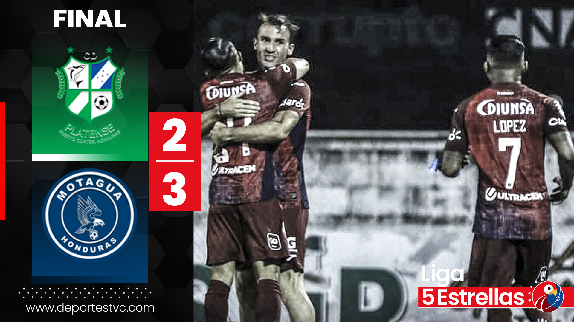 ¡Sufrimiento innecesario! Motagua venció al Platense que luchó hasta el último minuto