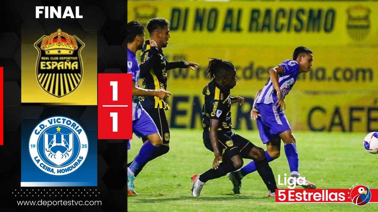 ¡Rasguña la Jaiba! Victoria saca un punto de oro al Real España en el Morazán