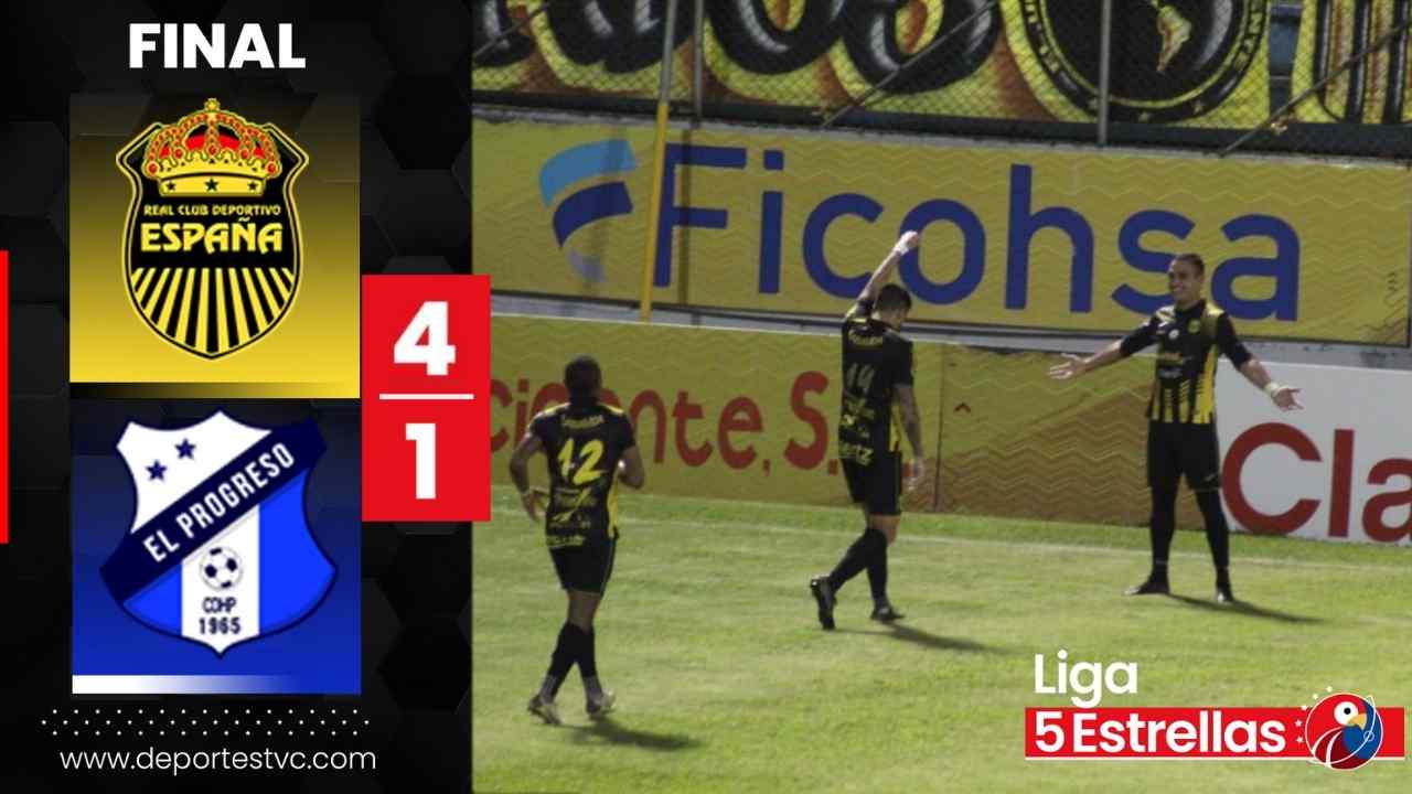 ¡Goleada aurinegra! Real España golpea a Honduras Progreso y acecha el liderato