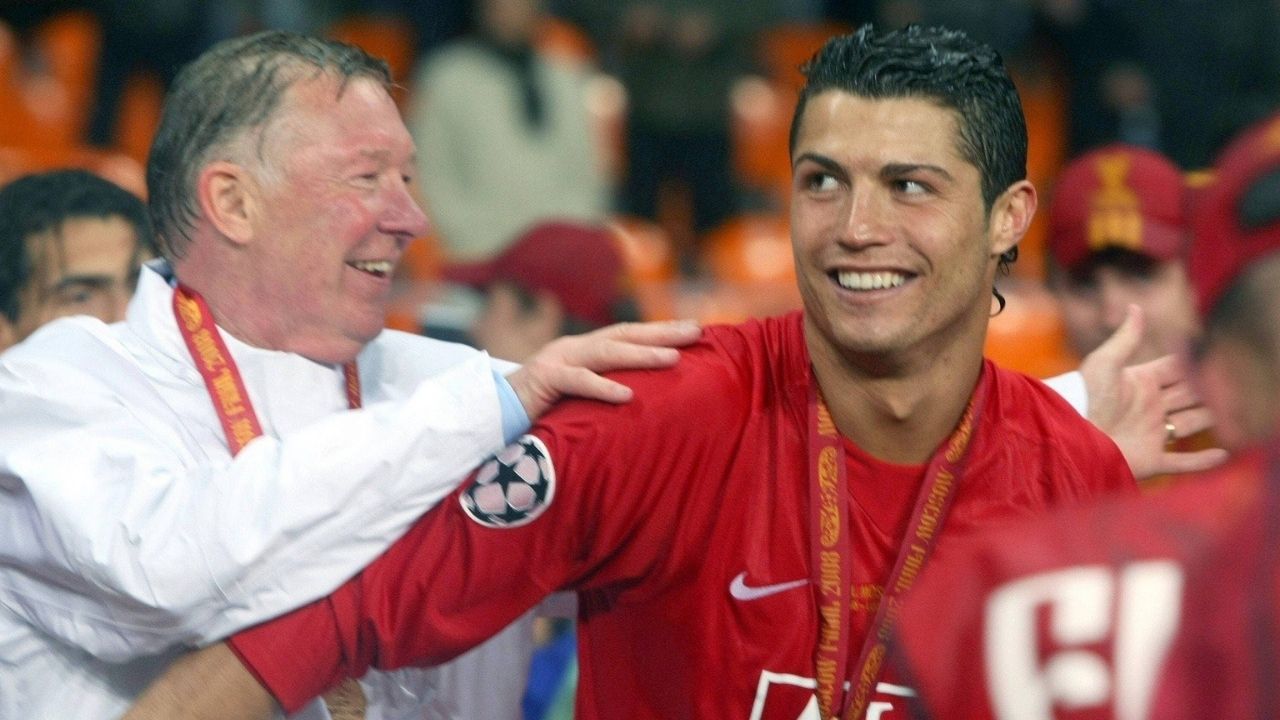 A Sir Alex no le gustó nada ver a Cristiano Ronaldo de suplente contra el Everton