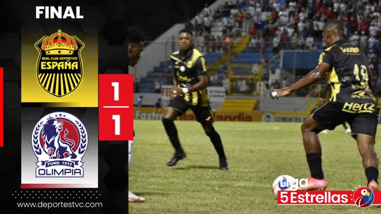 Real España y Olimpia se acuerdan del pasado y repiten el marcador de la primera vuelta