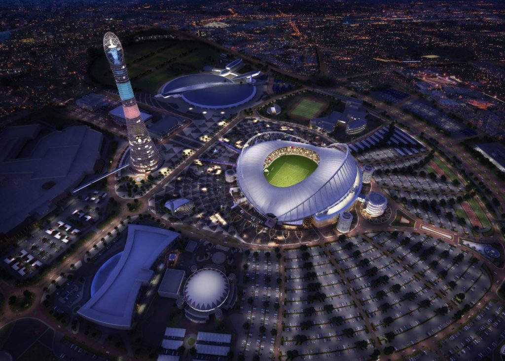 El estadio Khalifa uno de los edificios más tradicionales de Qatar. 