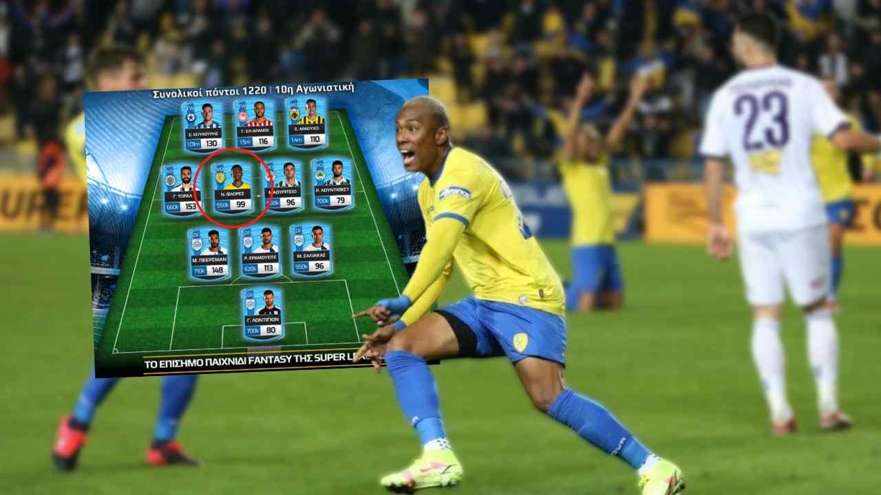 Deybi Flores es incluido en el 11 ideal de la Super Liga de Grecia