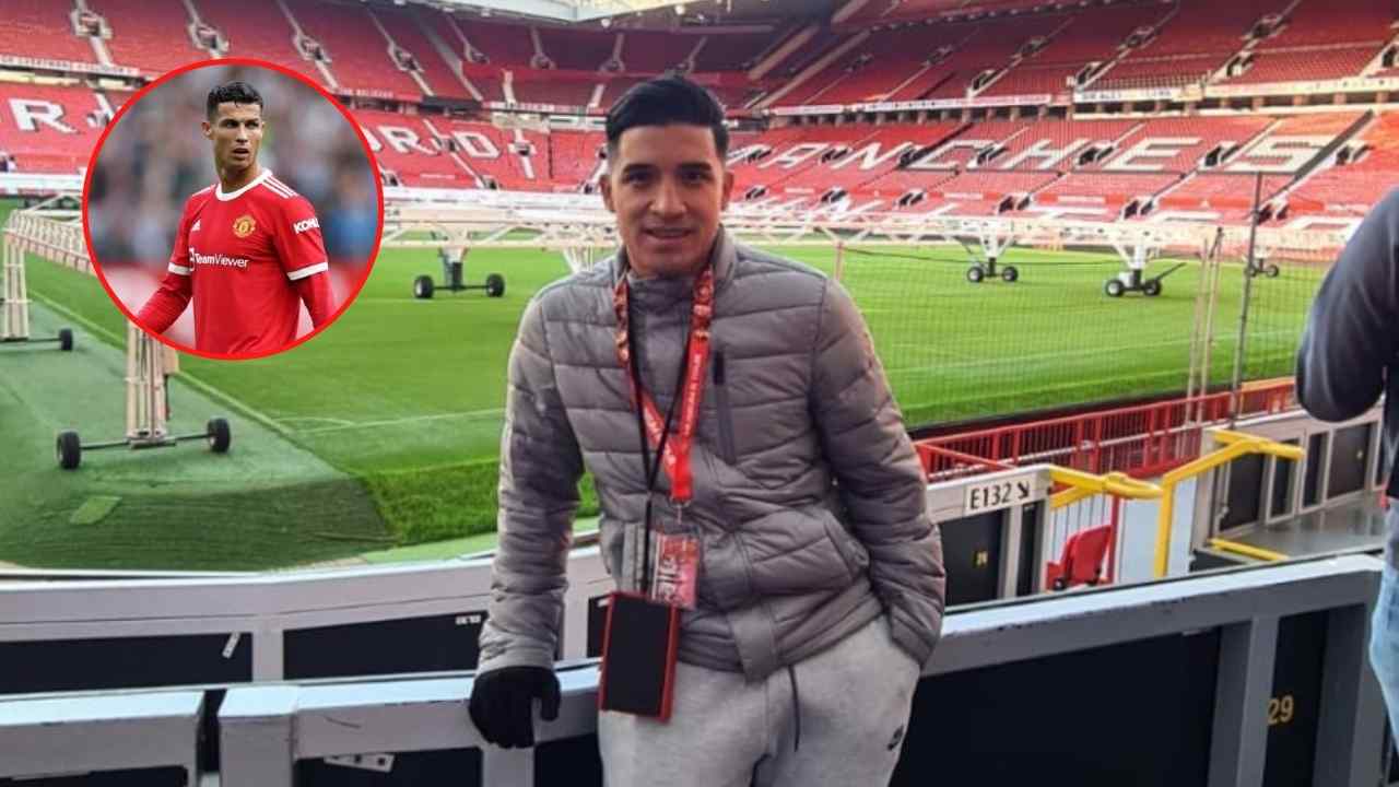Michaell Chirinos cumple su sueño de conocer a Cristiano Ronaldo en su visita a Inglaterra