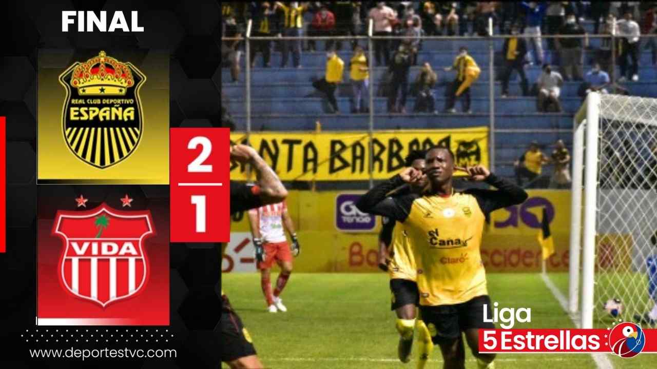 Real España impuso su localía y le arrebata el liderato del torneo al Vida