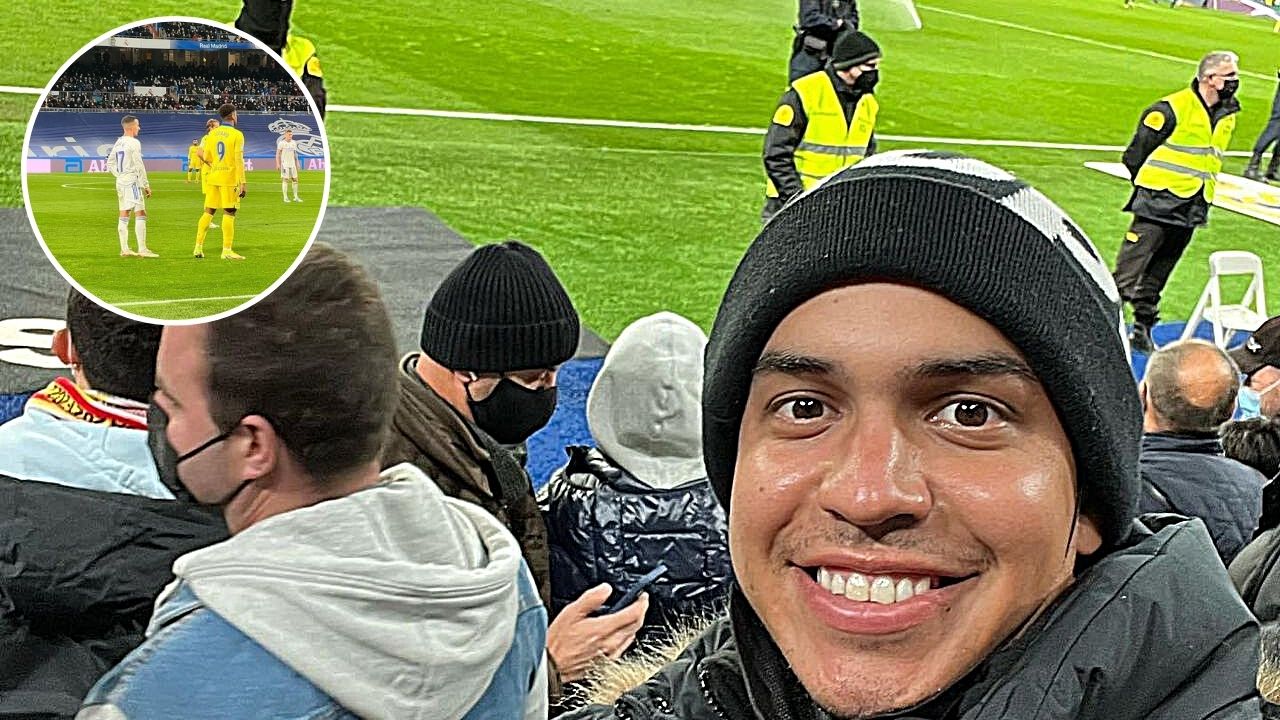 Choco Lozano y el regalo especial a Mauricio Dubón en su visita al Santiago Bernabéu