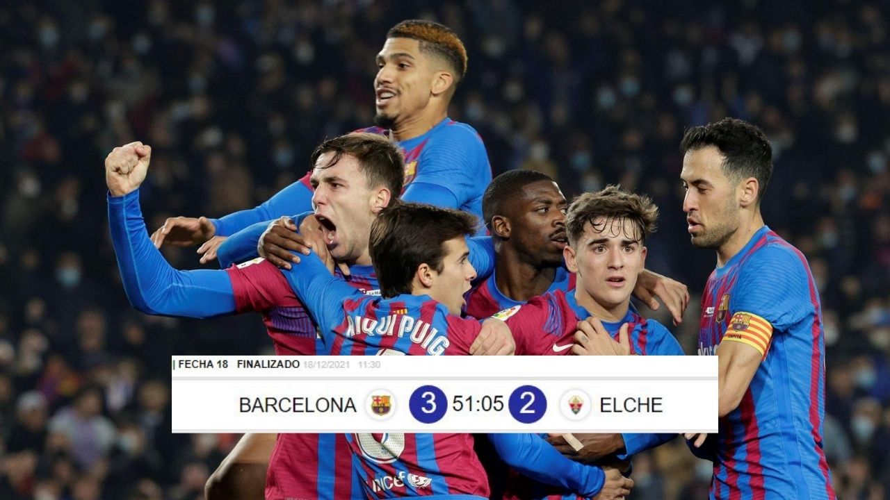 Barcelona evita el ridículo contra Elche gracias a sus canteranos