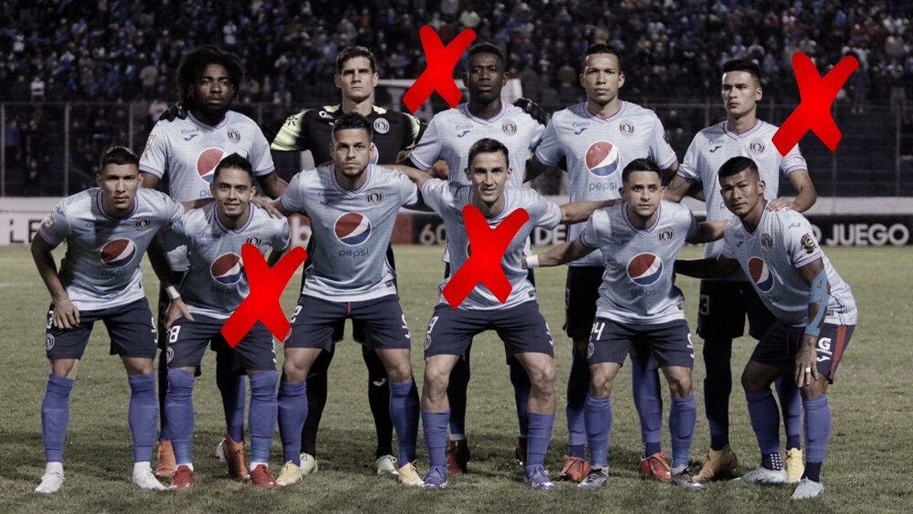Jugadores de Motagua que se tambalean tras el fracaso en Concacaf League
