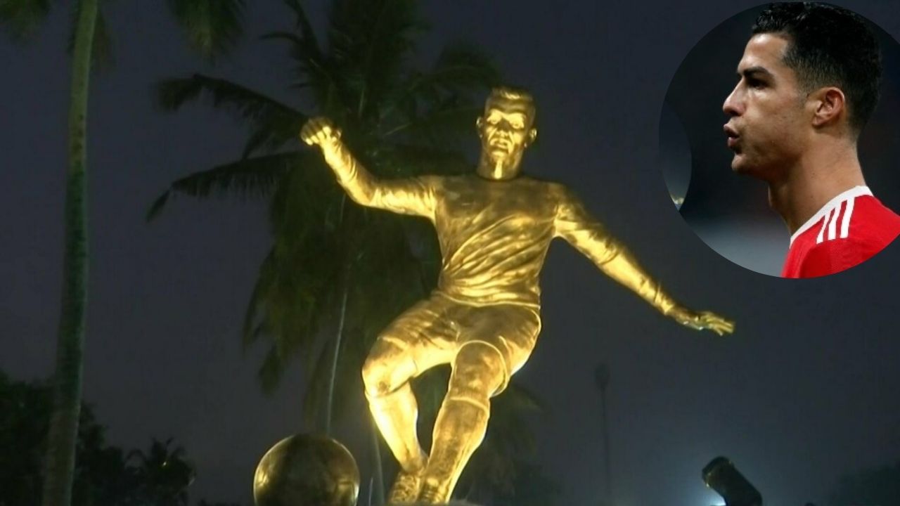 Una estatua de Cristiano Ronaldo provoca revuelo en India