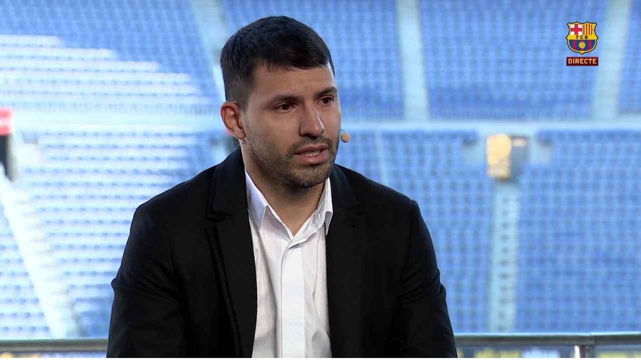 Sergio Kun Agüero se quiebra al anunciar su retiro del fútbol profesional