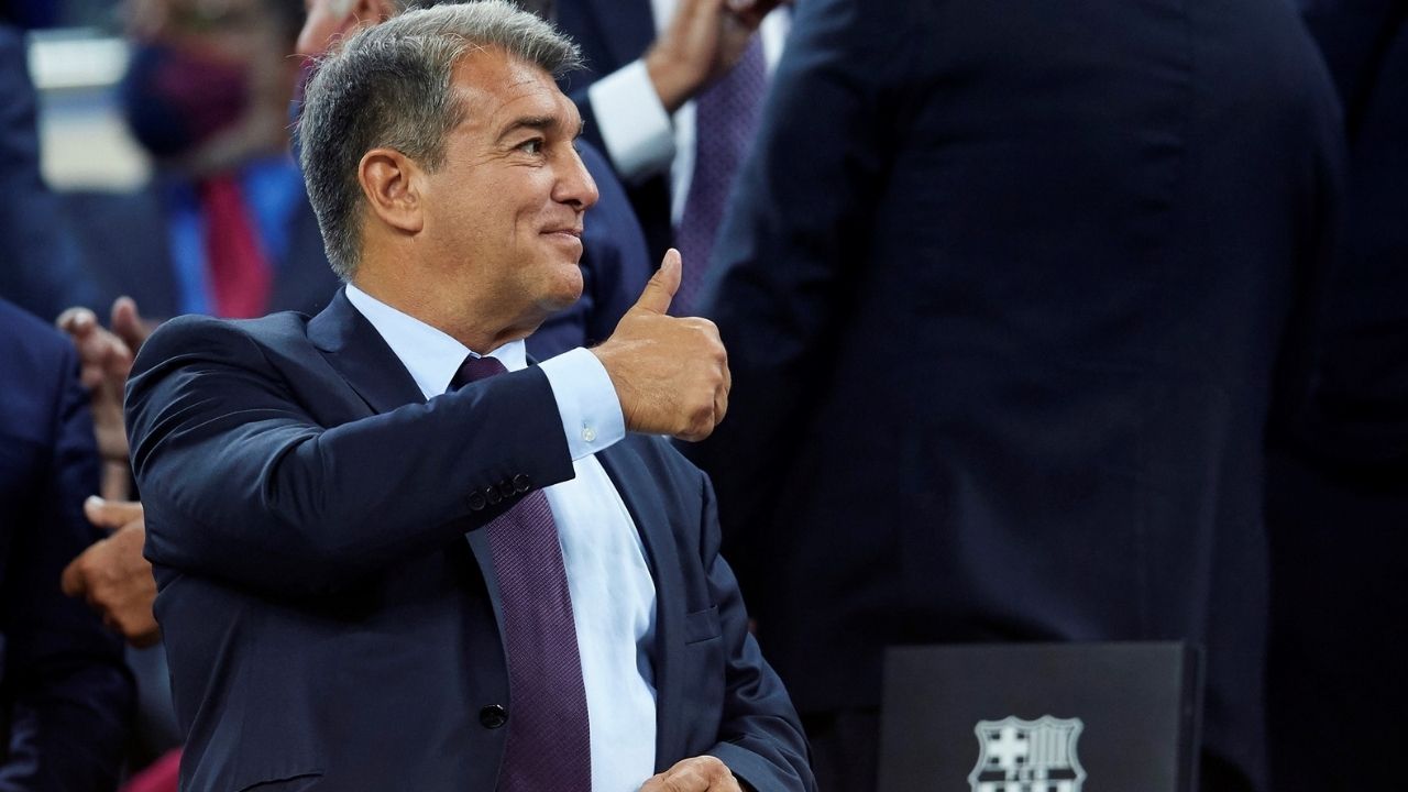 El presidente Joan Laporta habla del futuro y continuidad de Dembelé con el Barcelona