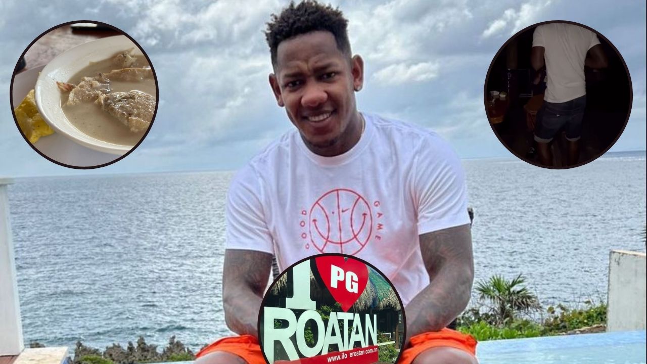 Romell Quioto y sus divertidas vacaciones en la isla de Roatán