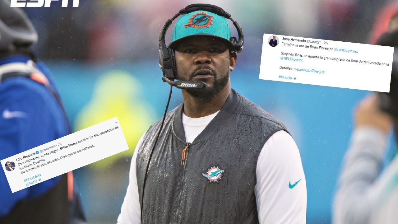 'Me sorprende esta decisión. Creo que se precipitaron', las reacciones tras la salida de Brian Flores de Miami Dolphins
